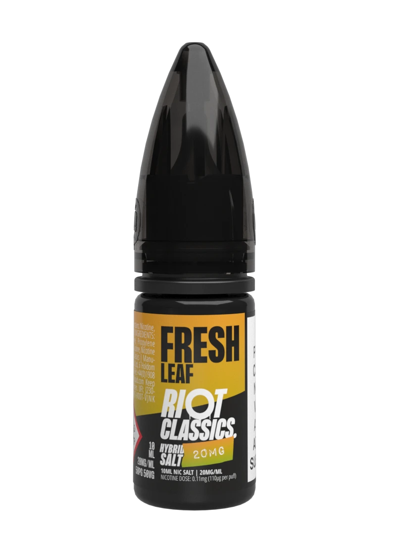 Riot Squad Nicotine Salt Fresh Leaf E-liquid 10ml Bottle Sweet Leaf | 10ml  Salt-Hybrid Liquid